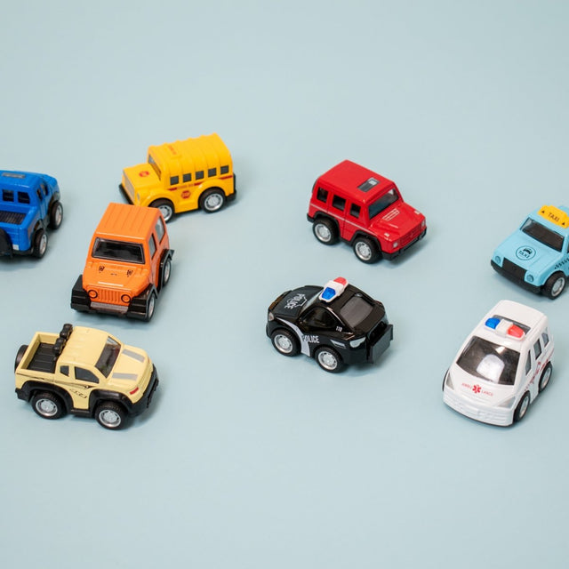 8 Pcs Metal Pull Back Cars-Wholesale - PopFun