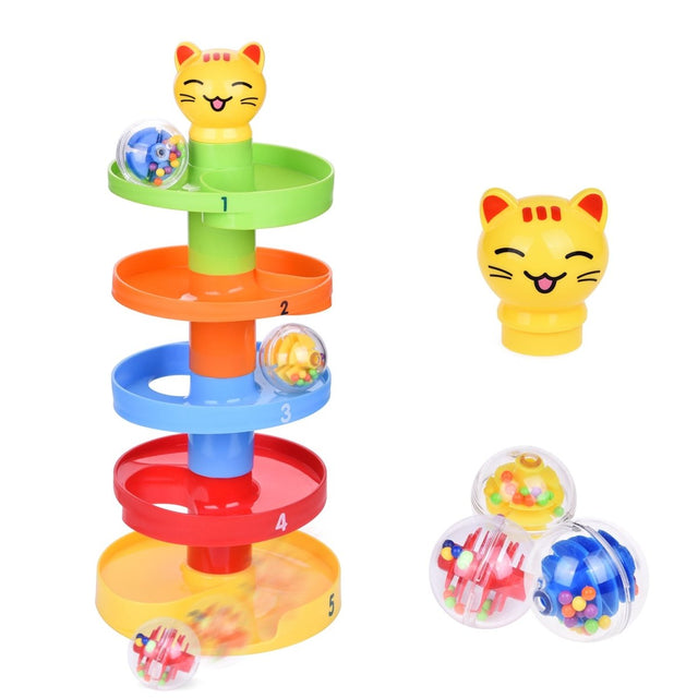 9-Layer Tower Ramp Cat Ball Drop Tower - PopFun