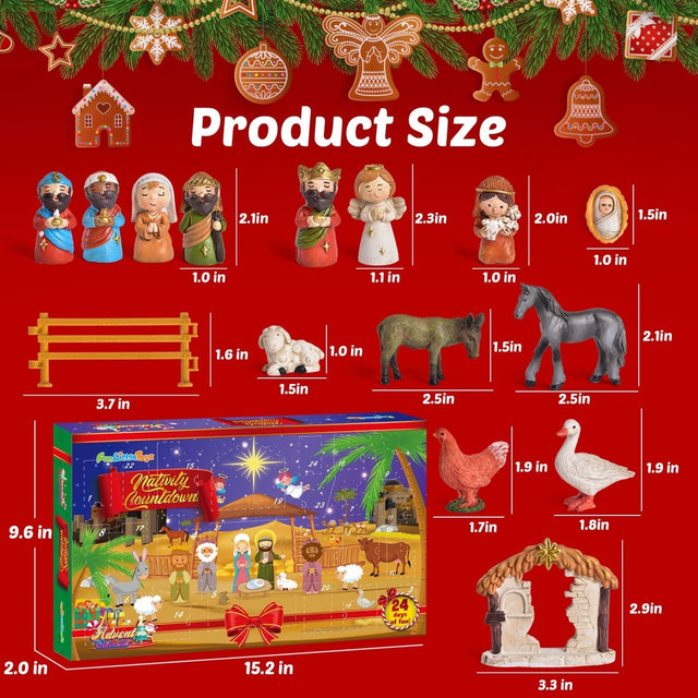 Christmas Advent Calendar Nativity Scene Set - PopFun