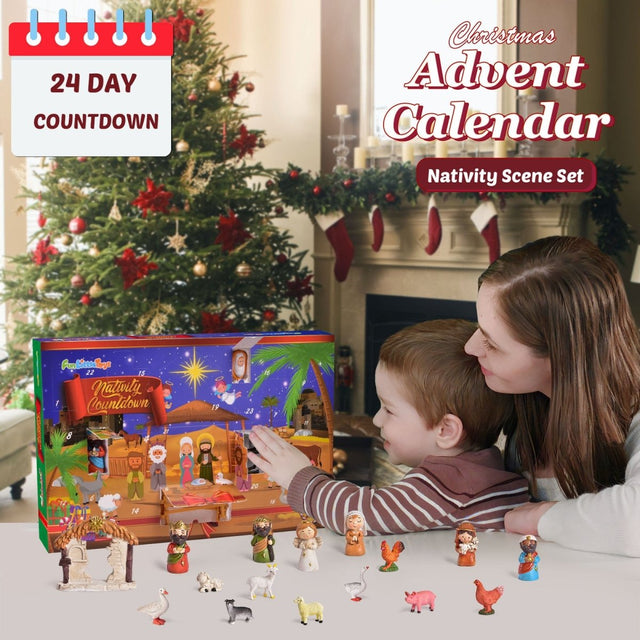 Christmas Advent Calendar Nativity Scene Set - PopFun