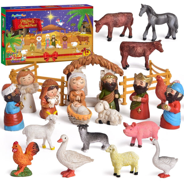 Christmas Advent Calendar Nativity Scene Set - PopFun