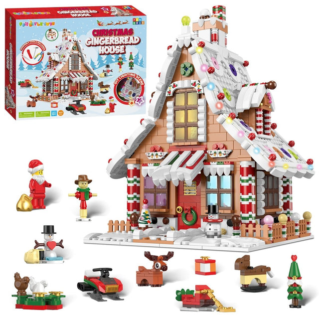 Christmas Gingerbread House Building Blocks - PopFun