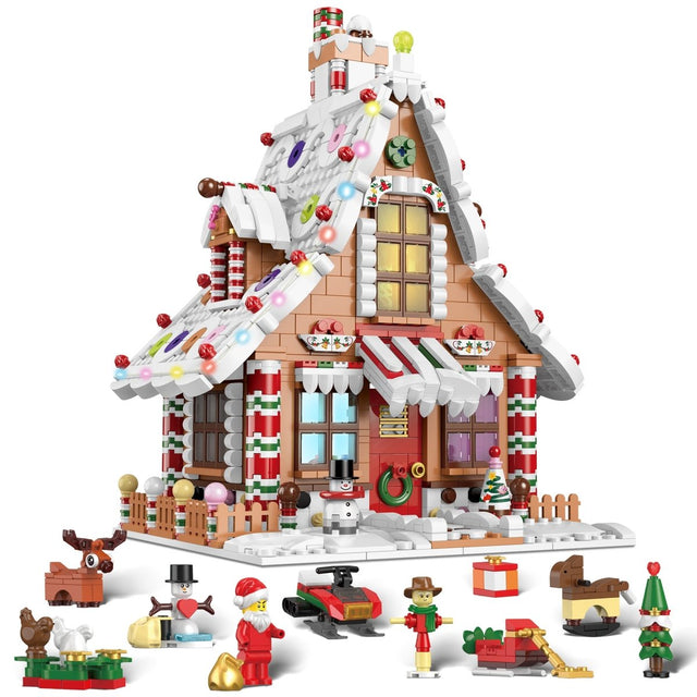 Christmas Gingerbread House Building Blocks - PopFun