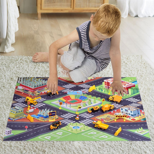 Construction Vehicles Playmat Set - PopFun