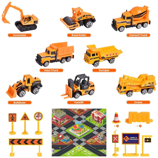 Construction Vehicles Playmat Set - PopFun