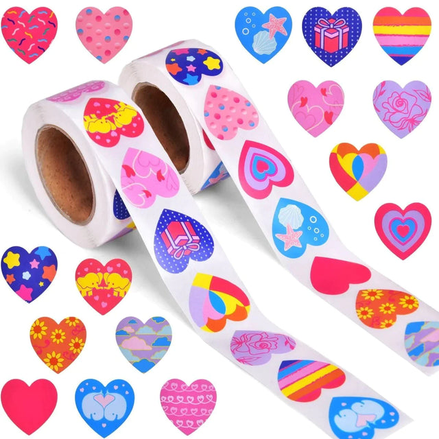 Heart Stickers for Valentine's Day - 1000 pcs❤️-Wholesale - PopFun