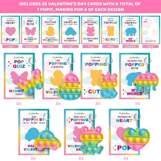 Pop It Valentines Toys and Cards for Kids - PopFun