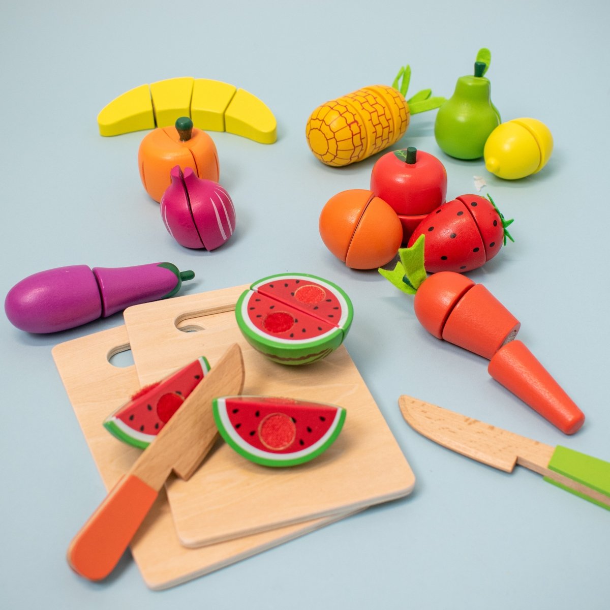 Wooden magnetic cheap play food